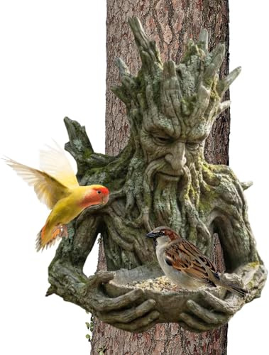 Fangssiy Mangeoire Oiseaux Extérieur,Sculpture Toutes Saisons - Station de Nourriture pour Oiseaux d'Extérieur | pour Jardin Balcon Patio Terrasse Jardin Terrasse Chardonnerets Rouges-Gorges Moineaux
