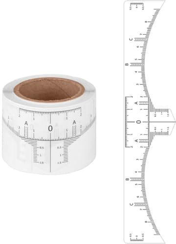 HOMSFOU 50 Stück Einweg Augenbrauen Positionierlineal aus Transparentem Kunststoff Präzise Augenbrauenlinie Messen Praktischer Microblading Mapper für Kosmetiktätowierungen