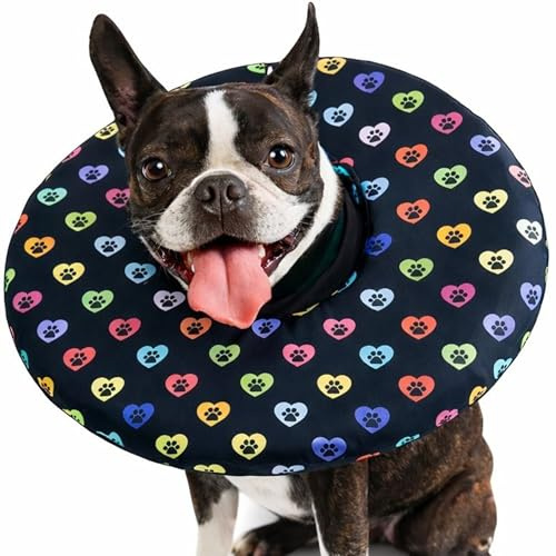 VETlímce Premium Halskrause für Hunde – Weicher Hundetrichter als Alternative zum Plastikkragen, Komfortabler Schutzkragen/OP-Kragen für Hunde nach Operation (XL MINI)