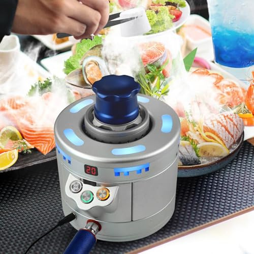 2-in-1 Glass Chiller, Cocktail Smoke Machine & Instant Glass Froster, Dry Ice Time:12–20 S/Glass Chilling Time:3–12 S, Commercial Glass Froster Chiller for Molecular Mixology and Clubs