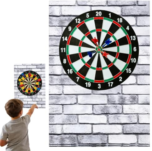 Holzmaserung Dartboard Wandschutz, Filz Dartscheibe Wandschutz Selbstklebend, Wandumrandung für Dartboard,Filz-Dartböard-Wandschütz für Dart Wandschütz,Dartböard-Rückseite, Filz-Wandfliesen Kork Board
