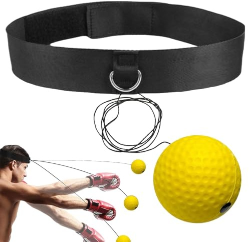 Bsbkoj Palline riflesse per Allenamento di Boxe, Palline di Reazione per Allenamento di Boxe - Set di Palline React con Fascia per da per Bambini - Attrezzatura da Palla