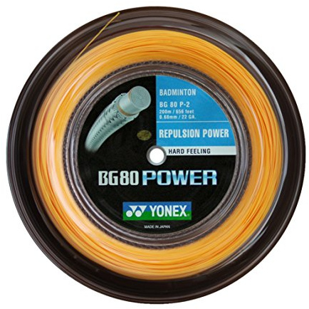 Yonex Orange BG 80 Power Badminton String 200 m, Men's Colour, One Size