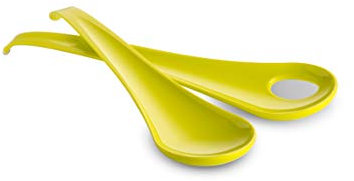 OMADA Design Posate da Insalata 28 cm, Antibatteriche, Leggere, Colorate, Stile Moderno, Lavabili in Lavastoviglie, Made in Italy, Linea Sanaliving