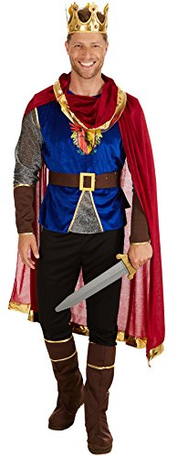 dressforfun Costume da Uomo - Re | Fantastico Costume | Incl. Gambali a Mo’ di Stivali e Manicotti per Braccia e Magnifica Corona e Cintura (XL | No. 301218)
