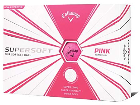 Callaway Supersoft Golfball (2019) 12-Stücke-Pack, Matt Rosa