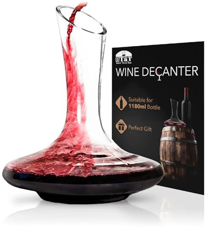 BTaT- Wine Decanter, 40 oz, Small, Wine Decanters and Carafes for Gifts