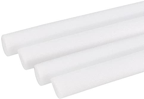 sourcing map Foam Tube Sponge Protective Sleeve Heat Preservation 1000mm/3.28ft Length 10mm(0.4 Inch) ID for Pipe Insulation, Pack of 4