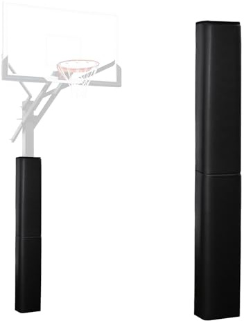 VANCL Pole Padding 4 Square Garage Pole Padding Heavy Duty Basketball Pole Pads 4 Inch Durable Basketball Pole Pad UV-Resistant Waterproof, Black (Fit 4x4 Inch Pole-6 Feet Tall)