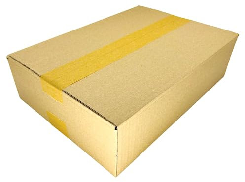 dimapax Faltkarton 350x250x100 mm weiß oder braun - Kartonagen Faltkarton Kartons Päckchen | optimiert für den DHL Päckchenversand S bis 2kg (braun, 10)