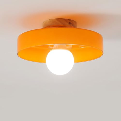 YVAMNAD Plafonniers Suspendus Proximité Plafond Plafonnier Semi-encastré Orange Luminaires Plafond Couloir Modernes Luminaires Verre Vintage Luminaires Montage Au Plafond Ferme Pour Cuisine Porche Ent