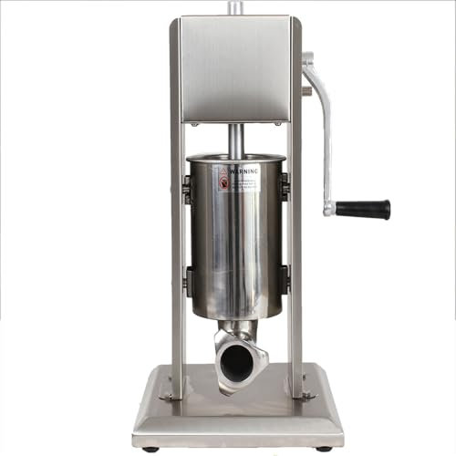 ylpddmm Poussoir a Saucisse 2L/3L/5L/7L/10L/15L en Acier Inoxydable,Machine à saucisses Vertical(2 Vitesses, Professionnel, Version Verticale),2L