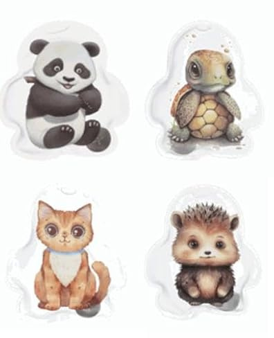 Taschenwärmer Handwärmer Tiere Katze Panda Igel Schildkröte 4 Stück