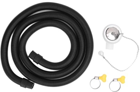 Kit de Tuyau de Connecteur de Vidange D'évier de Camping-car, en Acier Inoxydable ABS, Excellente étanchéité, Connecteur de Vidange à Angle Droit, Kit de Tuyau, Bouchon de