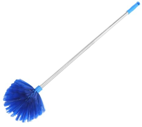 Cepillo para Telarañas Extensible Azul con Mango de Acero Inoxidable | Nylon, Secciones Ajustables y Montaje por Tramos, para Interior y Exterior Color Aleatorio