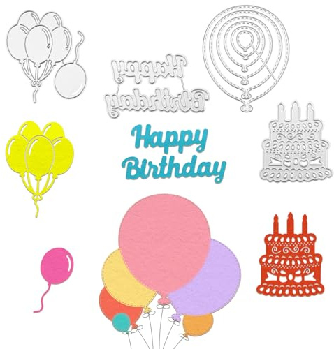 Stanzschablone Geburtstag,Happy Birthday Stanzbögen Alles,Metall Prägeschablonen,Stanzformen Für Kartenherstellung,Prägeschablonen Für Scrapbooking,Album,Kartendekoration