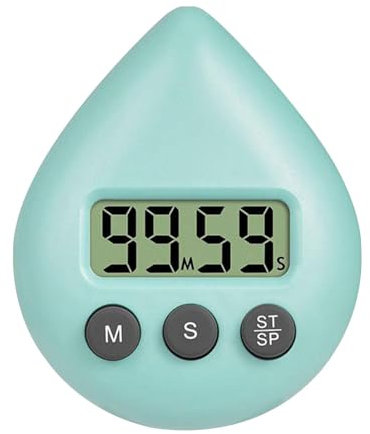 Horloge de douche numérique – Minuteur de douche numérique étanche – Horloge murale numérique pour salle de bain | Rappel à ventouse avec écran LCD, outils de synchronisation pour cuisiner/cuisiner