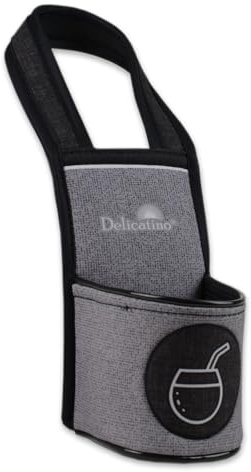 Delicatino - Portamate para Coche | Textil Espuma para Palanca de Cambios | 33 x 10 x 8.5 cm | Gris.