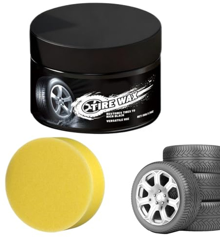 Brillante Para Llantas | Limpiadora 50 Gramos | Limpiador De Neumáticos Con Esponja | Para Coche Y Moto Cuidado Diario Detallado Fin De Semana Mantenimiento Rutinario Tras Lavado Y Vacaciones