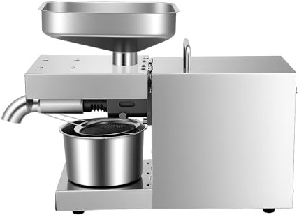 Spremiolio elettrico da 610 W, pressa olio da tavolo, attrezzature per l'estrazione di arachidi, sesamo, colza e semi di tè, adatto per uso commerciale e domestico.