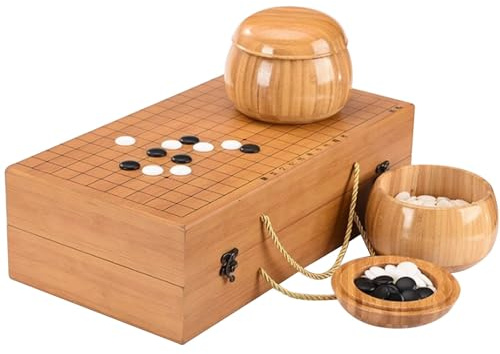 Apk i bc Juego de Go Plegable con Tablero de Madera Maciza, diseño Duradero, Adecuado para entusiastas del Gomoku.(A,47 * 44cm)