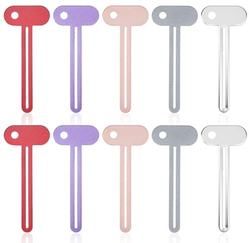 10 Stück Tubenquetscher für Alle Tube, Metall Tubenausdrücker Tubenaufroller Tubenpresse Toothpaste Tubendreher Squeezer Zahnpasta Quetscher Tubenquetscher für Kosmetik Schuhcreme Handcreme, 5 Farben