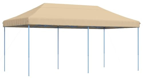 vidaXL Tenda Party 292 x 580 x 315 cm Beige Tessuto Oxford