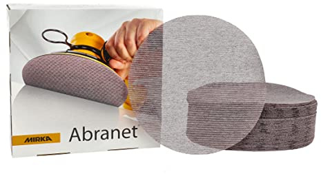 Mirka Abranet Netz-Schleifscheiben 200 mm Klett/Korn P120 / 50 Stk/zum Schleifen von Holz, Spachtel, Lack, Kunststoff / 5425205012