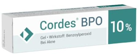 Cordes BPO 10% Gel mit Benzoylperoxid – Akne Gel, 100 g | gegen Pickel und Mitesser bei Akne und unreiner Haut – für Brust, Rücken oder wenn 3 % und 5 % nicht ausreichen