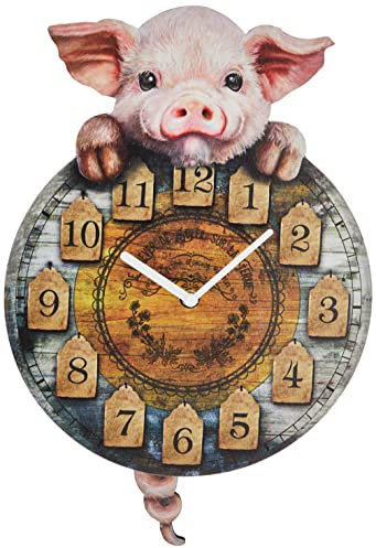 Nemesis Now Piggin' Tickin' Clock 32cm Brown