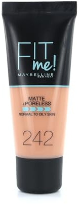 Maybelline New York Fit me! Matte & Poreless Make-up Nr. 242 Light Honey, 30 ml