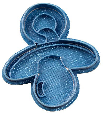 Cuticuter Ocasiones Especiales Chupete Cortador de Galletas, Plástico, Azul, 8x7x1.5 cm