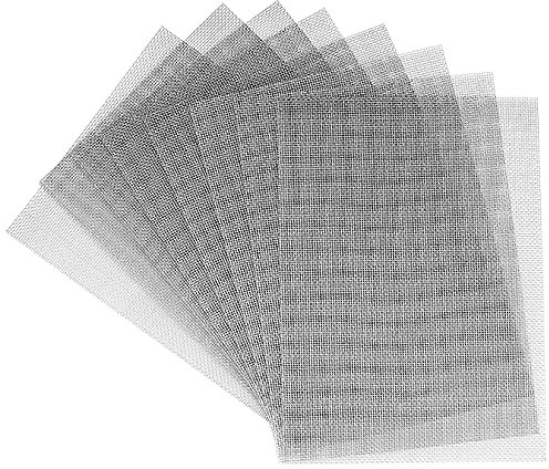8 Pièces Grillage Fin en Acier Inoxydable, 15x21 cm 20 Mailles Fil Tissé de Treillis Métallique, Grillage Anti Rongeur pour Moustiquaire Jardin Cuisine
