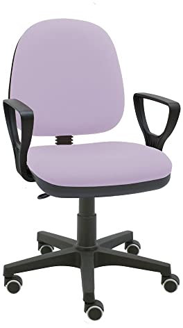 La Silla de Claudia - Silla Escritorio y Oficina Milano. Silla Oficina y Escritorio ergonómica con reposabrazos y Altura Regulable. Ruedas para Suelos delicados Parque y tarima (Lila)