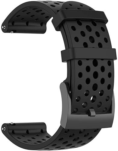 Armband für Suunto 7/9 / 9Baro / D5 / Spartan/Fossil Nate/Q Silikon Schwarz