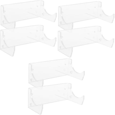 Garneck 6pcs Acrylic Rolling Pin Holder Wall Mount Kitchen Storage Hanger Space-Saving Wall Hangers