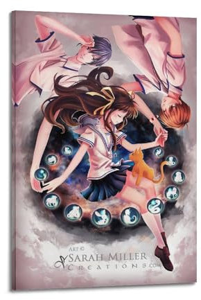 TWFSRXVWTS Fruit Basket Anime Poster Poster Decorative Painting Canvas Wall Posters And Art Picture Print Modern Family Bedroom Decor Posters 08x12inch(20x30cm)