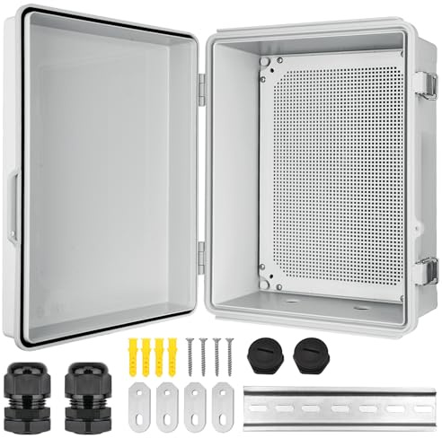 CHENGPI Surface-Mounted Distribution Box, Industrial Housing Switch Box, IP65 Electrical Junction Box, Outdoor Waterproof Distribution Box with Lock, Connection Box 330 x 430 x 180 mm