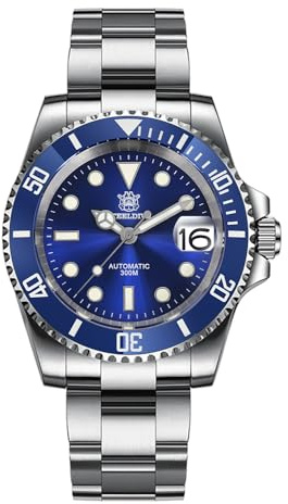 watchdives Steeldive SD1953 Reloj Automático para Hombre, Acero Inoxidable, Movimiento NH35, 300 m Relojes de Buceo