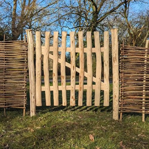 1/1.2/1.5m Chestnut Picket Garden Gate (W1m x H1.2m)