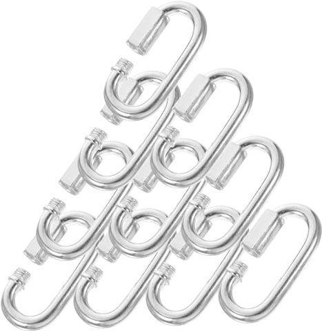 KITANDOVE Moschettone Maglia A Catena Connettore Rapido Rimorchio Amaca Ferro Zinco Bloccaggio Clip Maglie Rapide Durata Longevità Utilizzo