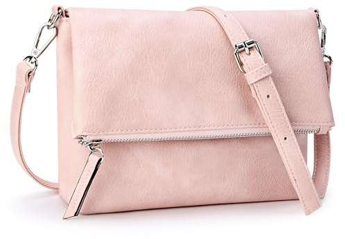 KALIDI Kleine Damen Umhängetaschen Veganes PU Leder Handtasche Crossbody Schultertasche Diebstahlschutz Mehrfach Taschen mit Verstellbar Abnehmbar Schultergurt