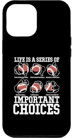 Coque pour iPhone 12 Pro Max Life Is A Series Of Important Choices Baseball Pichet