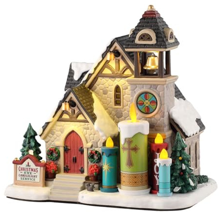 Candlelight Kirche mit Netzteil 4,5 V Cod. 55310