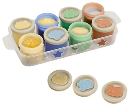 Bandeja para congelar alimentos para bebés con caja individual de silicona para alimentos para bebés para preparación segura y de comidas