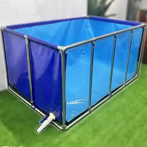 Großes freistehendes Aquarium für den Innenbereich mit Stahlrahmen und PVC-Planenauskleidung, 150 x 65 x 61 cm, perfekt für die Fisch- und Schildkrötenzucht, langlebige, vielseitige Pool-Tei