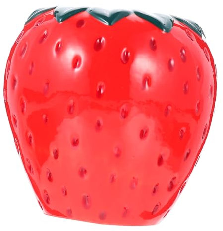 Cabilock Vase Céramique Forme de Fraise pour Fleurs Élégant Artistique Vase de Table pour Arrangements Floraux Décoration Chic pour Maison Bureau