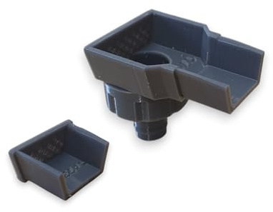 Greenhouse gutter outlet and blank end set fits 23 x 11mm gutter (172311)