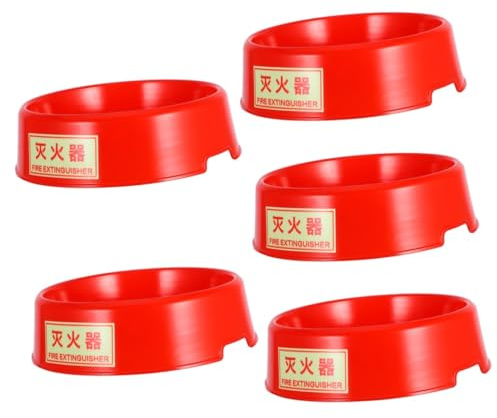 VILLCASE 5 Pezzi Base Estintore Plastica Resistente e Ignifuga con Design Riflettente Supporto Stabile per Estintori per Sicurezza e Incidenti