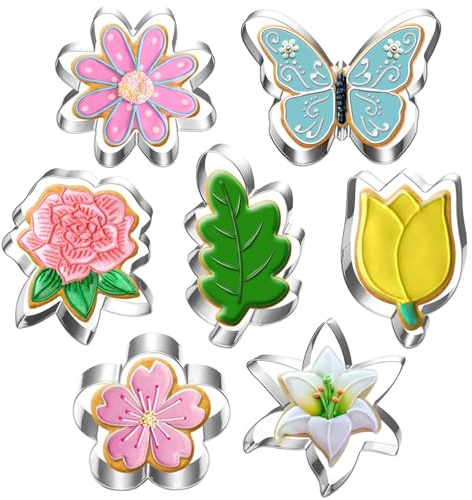 Ausstechformen, Blumen Ausstecher, Schmetterling Ausstechers, Ausstecher Frühling, Ausstechformen Blumen, Ausstechformen Ostern, Keksausstecher für Frühling, Ostern, Hochzeiten, Muttertag (7PCS)